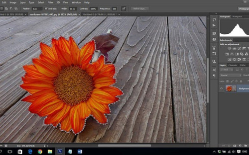 Sửa mép vùng chọn trong Photoshop